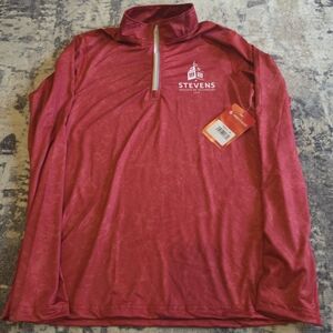 Men's ProSphere Red Stevens Institute of Technology Ducks Blend 2.0 Quarter-Zip